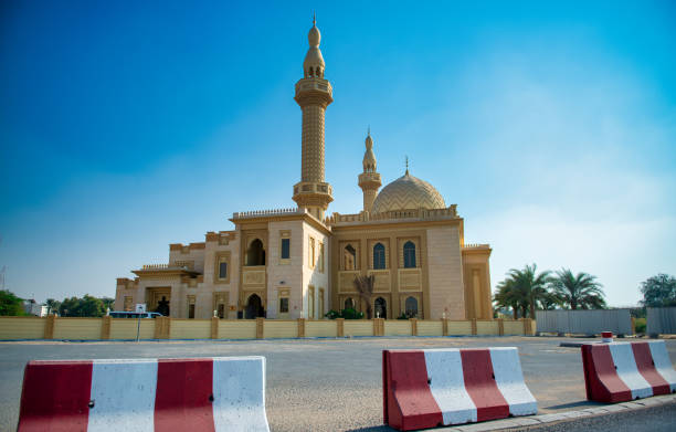 istock Mosque of Abu Dhabi on a clear sunny day, UAE. 1363607018