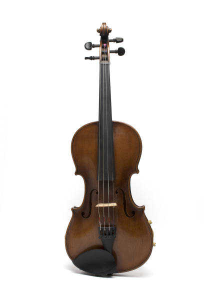 istock Wide shot whole body violin white background 1363608389