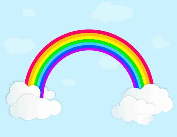 istock The rainbow icon. Cartoon, childish image. Logo design. Cute multicolored vector illustration. Home decoration. Forms for printing. 1363609503