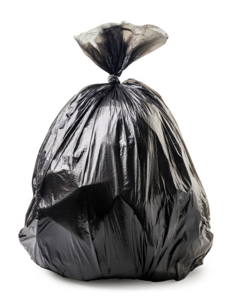 Garbage bag on a white background. Isolated Garbage bag close-up on a white background. Isolated garbage bag stock pictures, royalty-free photos & images
