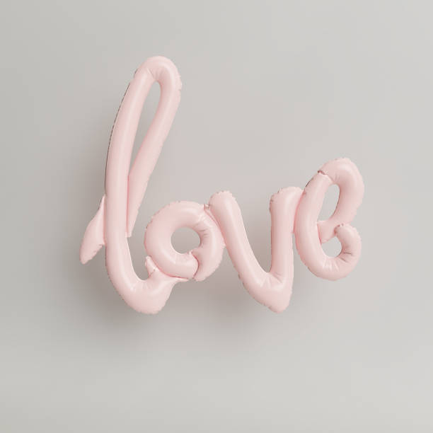 istock Love-word balloon in white background 1363616831