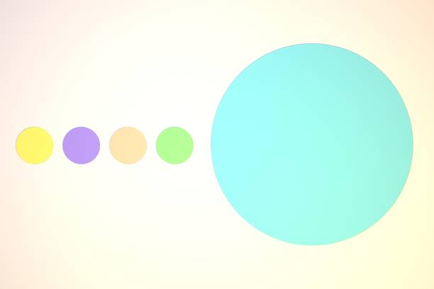 The Colored background for design. Round abstract banner. Background for creativity and text. 3D illustration.