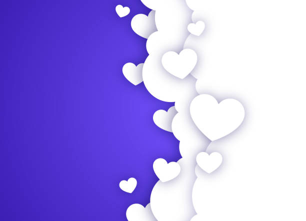 hintergrundmuster für herzwolkenrahmen - frame abstract romance valentines day stock-grafiken, -clipart, -cartoons und -symbole