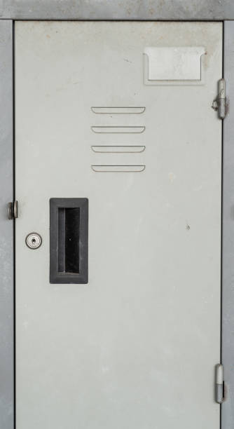 istock Row of metal locker box. 1363622808