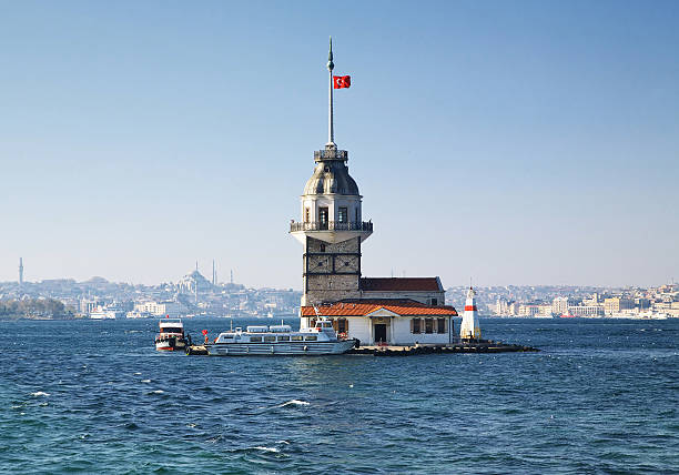 tour de léandre à istanbul, turquie - istanbul üsküdar maidens tower tower photos et images de collection