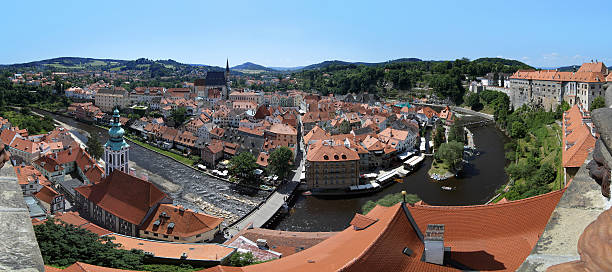 istock Panorama of Cesky Krumlov, Czech Republic 136362304