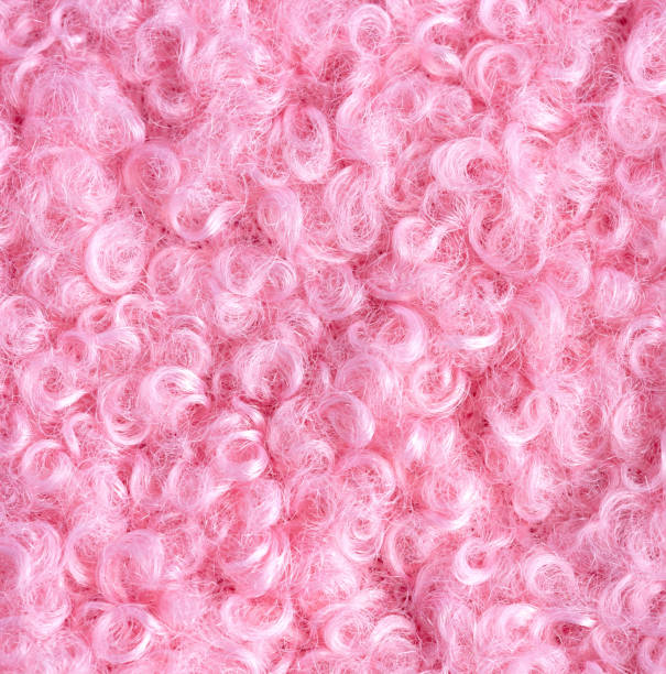 istock Elegant curly pink wool background. Square. 1363625072