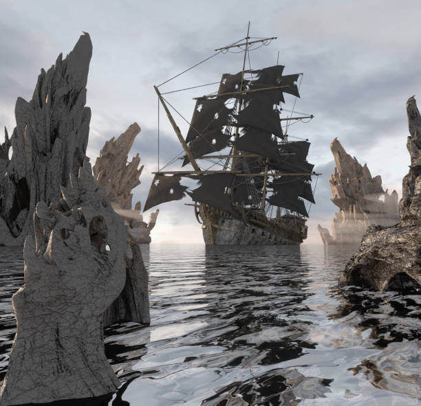 istock old scary pirate ship at the sea render 3d illustration 1363626164