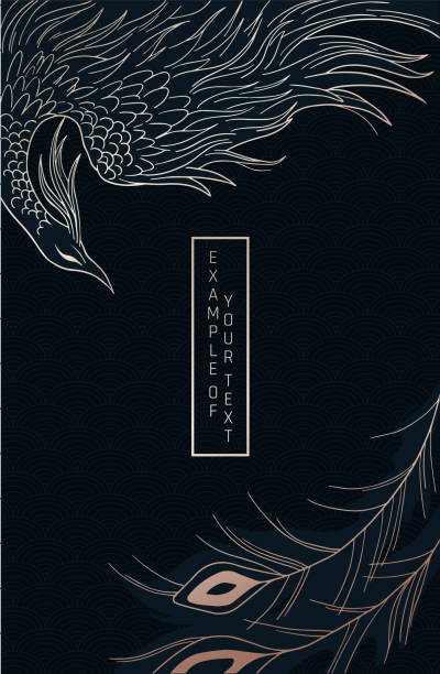 피닉스 풍황의 일러스트 - china phoenix vector chinese culture stock illustrations