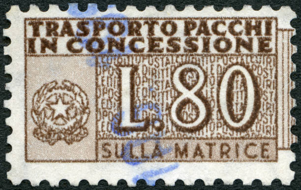 istock Postage stamp printed in Italy shows Standard, 1953 1363634985