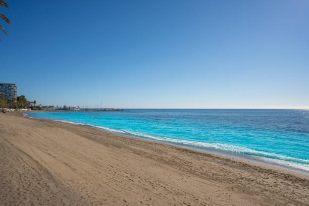 istock Marbella beach, Playa de la Fontanilla downtown beach in Malaga 1363636090