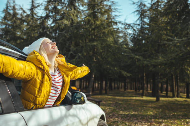 istock Woman on the road trip 1363637596