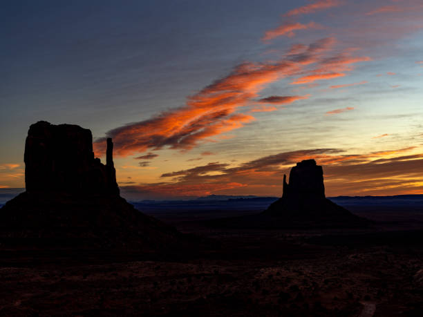 istock Classic western Landscape of Monument Valley at sunrise 1363637721