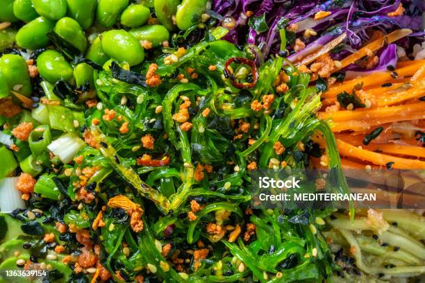 Sushi Bowl Also Poke Bowl Vegan Plant Based Asian Recipe Stock Photo - Download Image Now