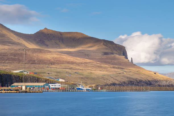 istock Witch Finger rock and Streymoy island, Faroe Islands. 1363643327