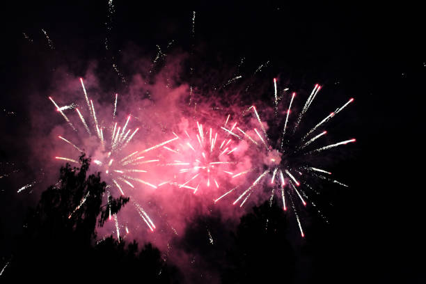 istock Firework over dark sky at night in Vinnytsia, Ukraine 1363646330
