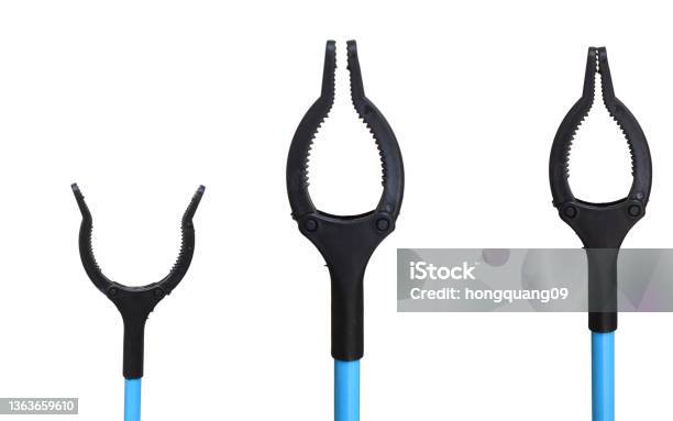 Reach Extender On A White Background Stock Photo - Download Image Now - Grabber Tool, Arm, Assistance