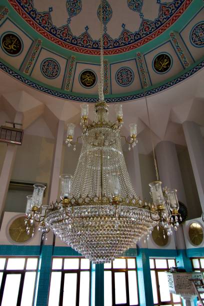 istock Chandelier and dome decorations in the mosque 1363671624