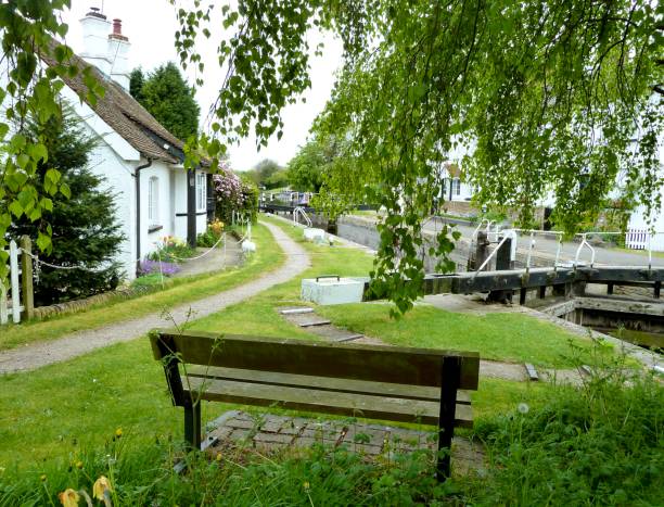 istock Canal lock in rural England 1363675046