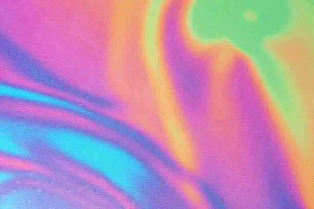 Photo of Colorful psychedelic abstract. Pastel color waves for background