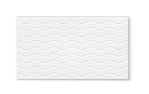 Realistic white double orthopedic mattress to sleep. Comfortable soft mattress of sprung latex, foam Realistic white double orthopedic mattress for sleeping. Comfortable soft mattress of sprung latex, foam. Surface of bed for sleep. 3d vector illustration bed frame stock illustrations