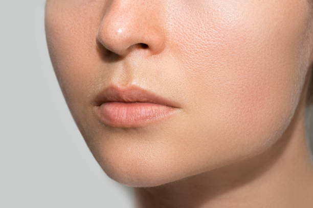 labios femeninos naturales sin maquillaje - mid adult women human skin neat good condition fotografías e imágenes de stock
