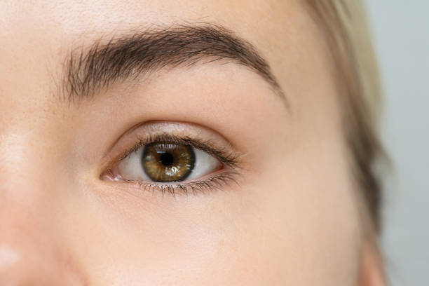 istock Close-up of female eyes without make-up 1363681960