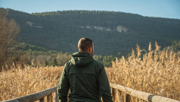 Walk Through the Fields stock photo