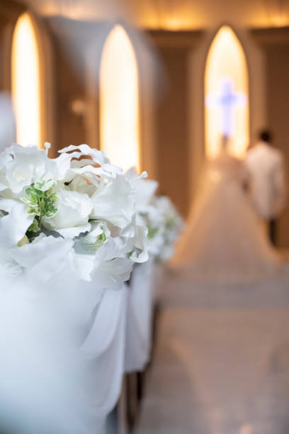 istock The bride and groom are standing during the wedding 1363692366
