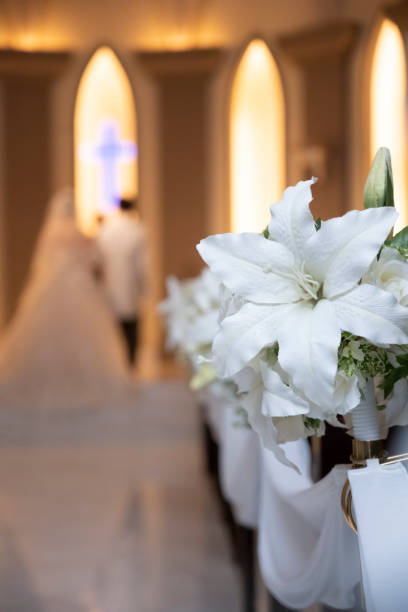 istock The bride and groom are standing during the wedding 1363692367