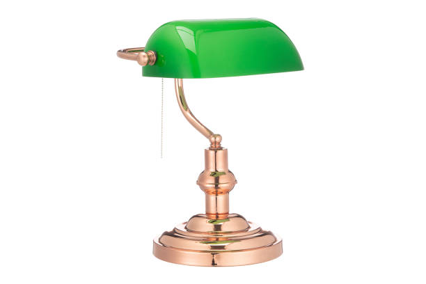  American Vintage Bankers Lamp Traditional Green Glass