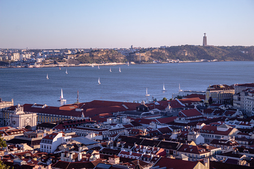 Panoramic view of Lisbon city, Portugal
