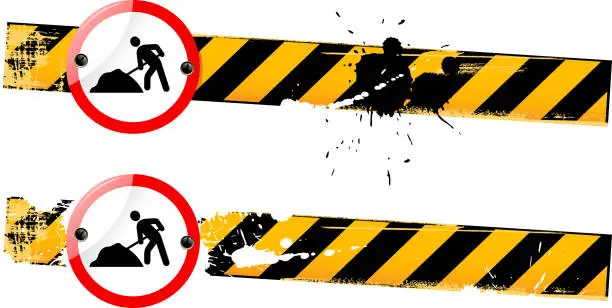Vector illustration of construction sign