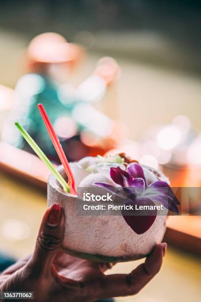 Damnoen Floating Market During Covid In Ratchaburi Province Thailand Stock Photo - Download Image Now