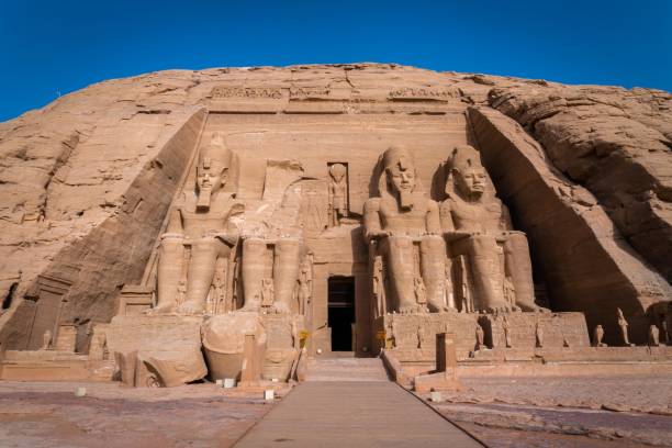 abu simbel temple-egipt - abu simbel zdjęcia i obrazy z banku zdjęć