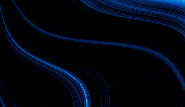 astratto blu e nero sono chiaro modello con il gradiente è il con pavimento parete metallo texture morbida tech diagonale sfondo nero scuro pulito moderno. - screen saver foto e immagini stock