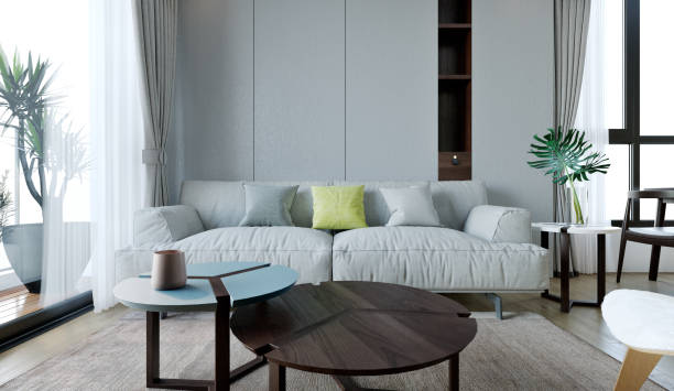 istock Modern interior of living room.3D illustration 1363718652