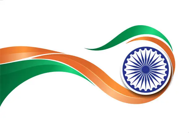 Vector illustration of indian flag abstract