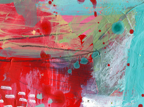 istock Detail of modern abstract mixed media art 1363720647