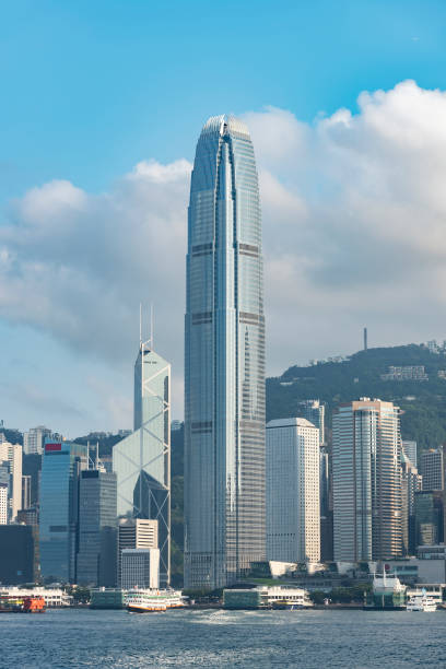 istock Skyscraper and harbor in Hong Kong city 1363722331