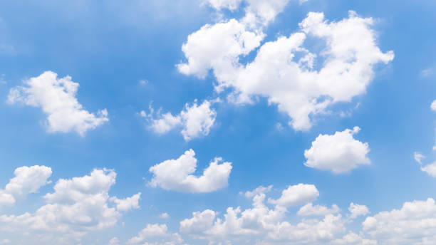 istock Panoramic view of clear blue sky and clouds, clouds with background. 1363722604