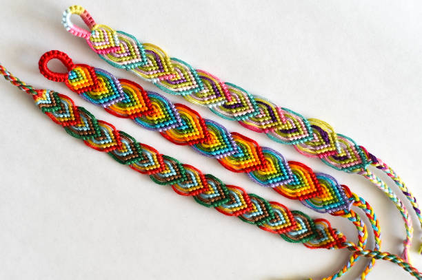 istock DIY woven friendship bracelet  on white background 1363724422