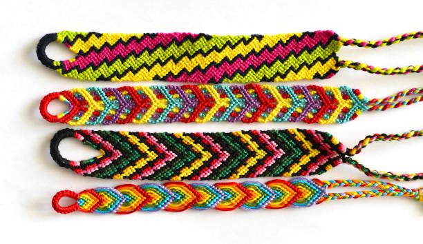 istock DIY woven friendship bracelet  on white background 1363724451