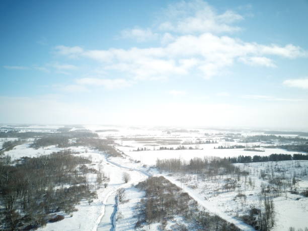 istock Winter drone photography in Ontario Canada after a snow fall 1363727025