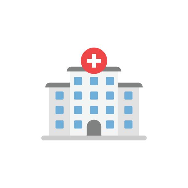 istock Hospital building icon in flat style. Medical clinic vector illustration on isolated background. Medicine sign business concept. 1363728892