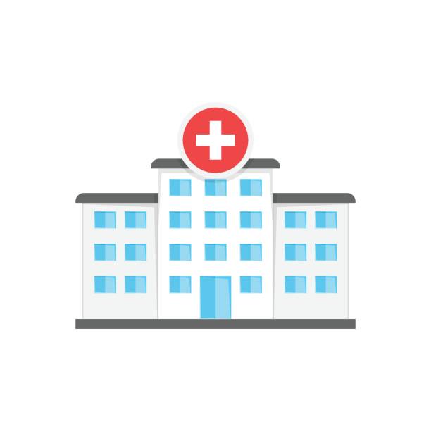 istock Hospital building icon in flat style. Medical clinic vector illustration on isolated background. Medicine sign business concept. 1363728894