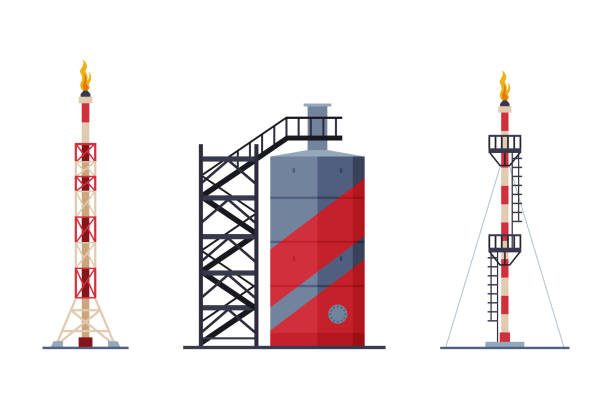 Flare Stack Icon Vector Refinery Flare Stack Illustrations, Royalty-Free Vector Graphics & Clip ...