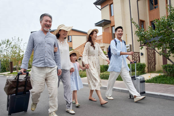 Happy family vacation - fotografia de stock