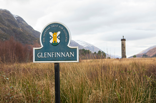 The Glenfinnan Monument commemorates the beginning of the Jacobite rising in 1745 and is now owned by The National Trust for Scotland