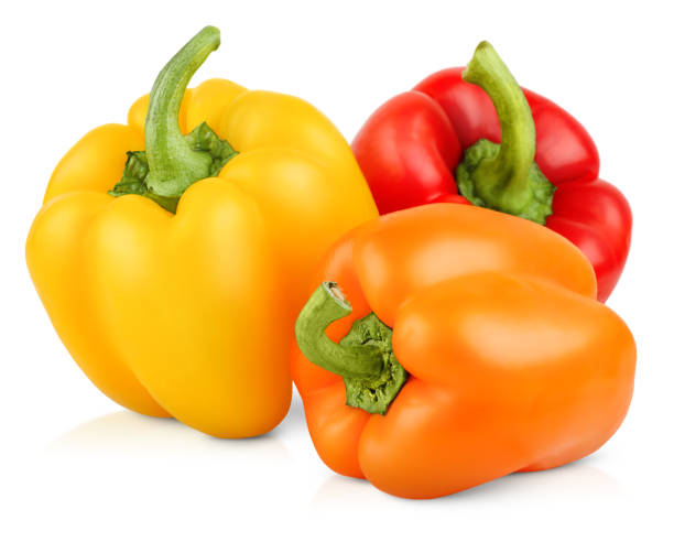 개의 벨 페퍼 - yellow bell pepper 뉴스 사진 이미지